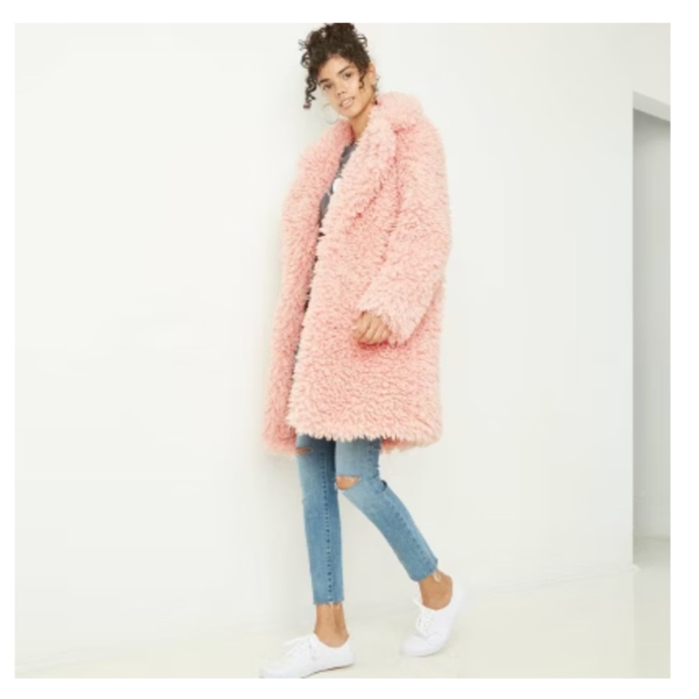 🩷NWT🩷 Wild Fable, Faux Fur Teddy Jacket, Size XS, Blush